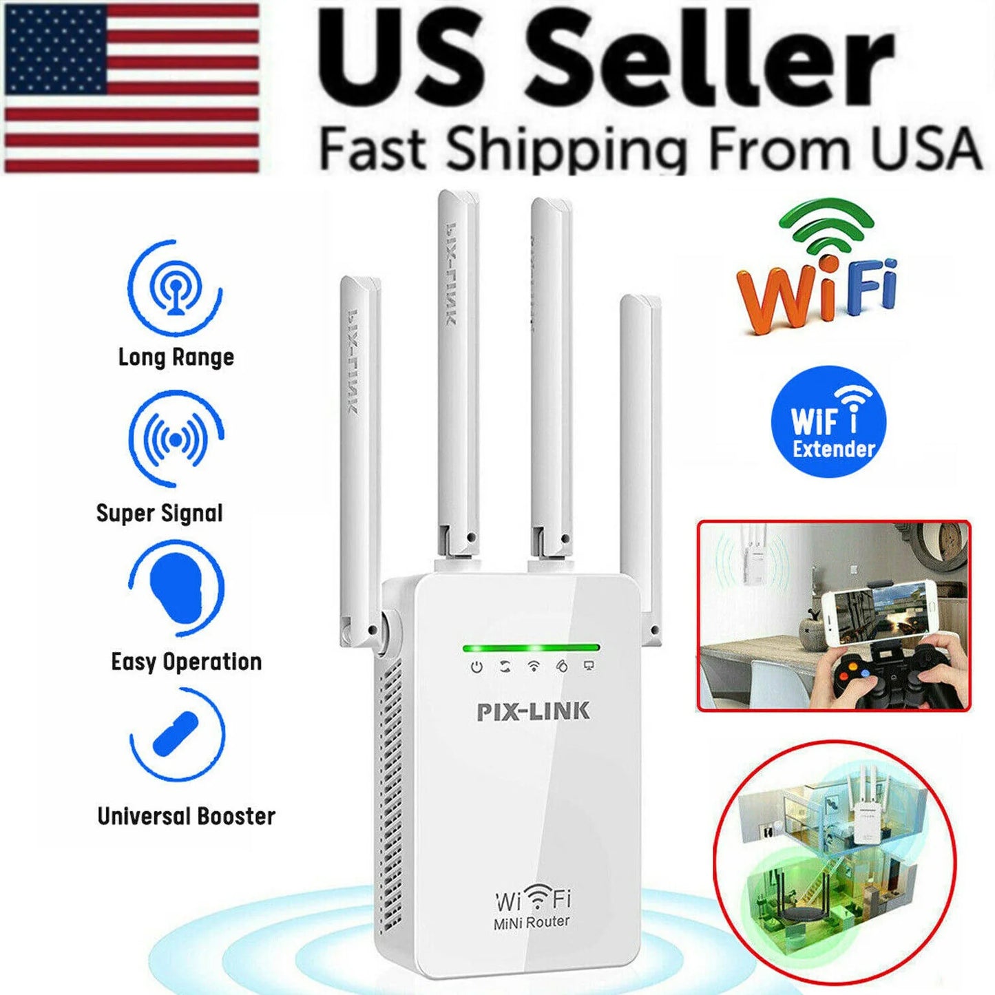 1200Mbps Wifi Range Extender