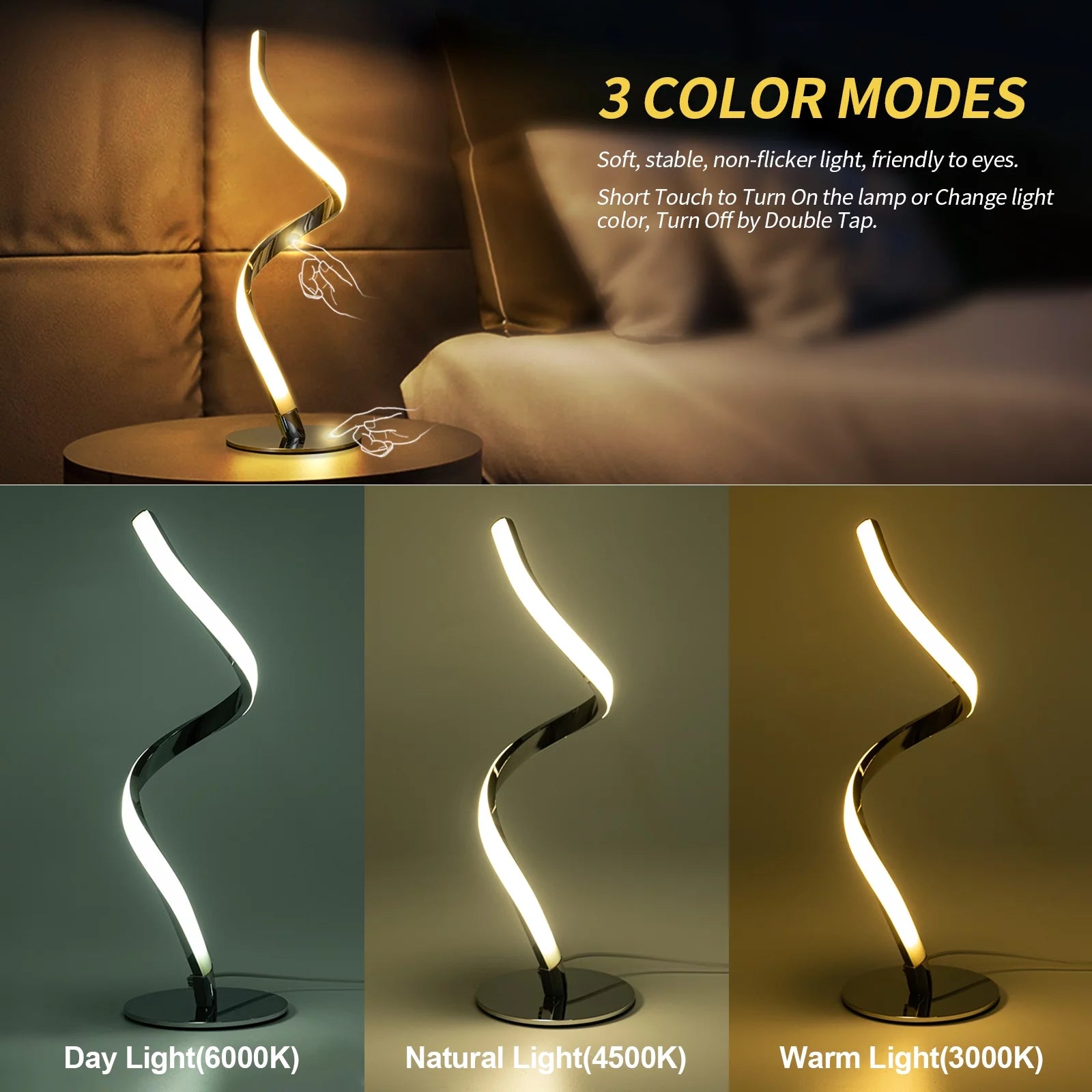 Modern Spiral Table Lamp