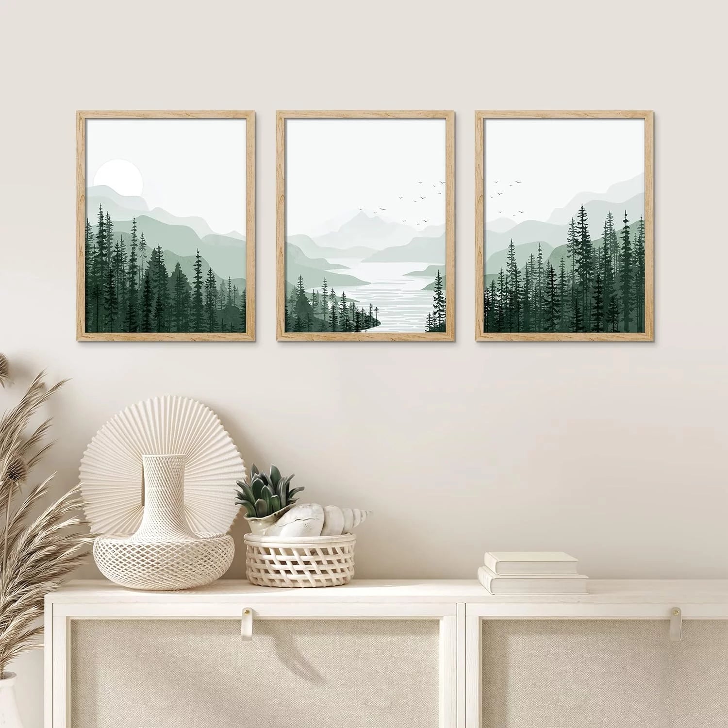 Framed Canvas Print Wall Art Set 