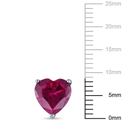 Women'S 5-5/8 Carat T.G.W. Created Ruby Sterling Silver 