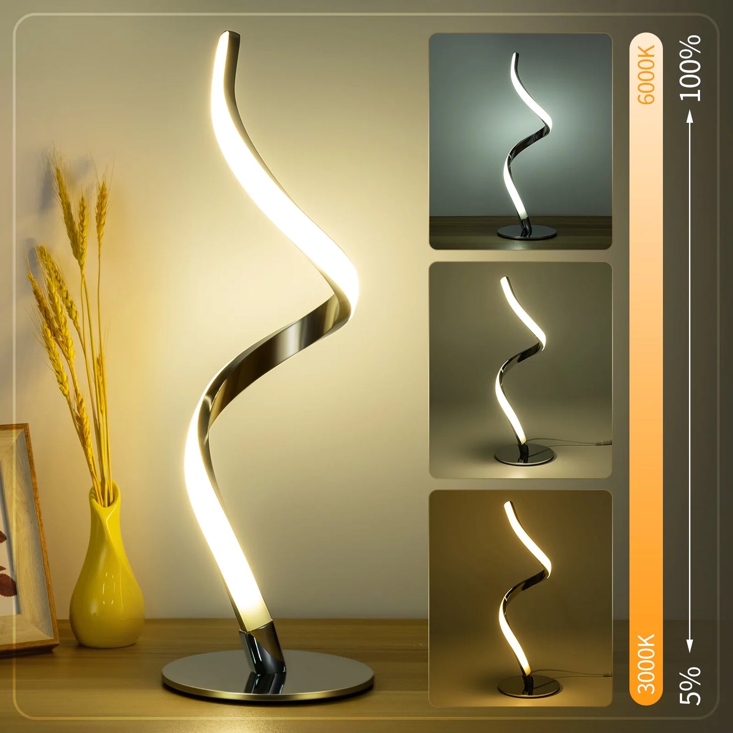 Modern Spiral Table Lamp