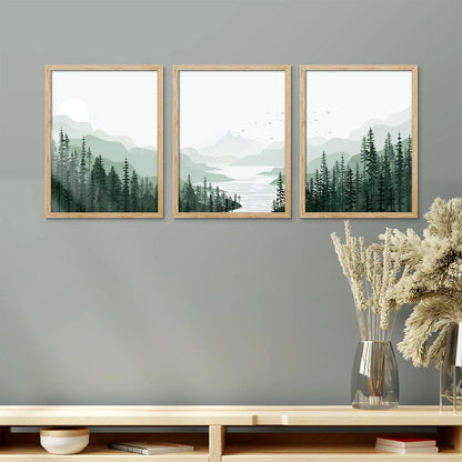 Framed Canvas Print Wall Art Set 