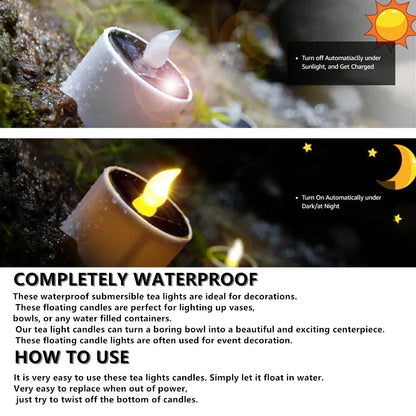 Solar Candles Light 6Pcs Candle Tea light