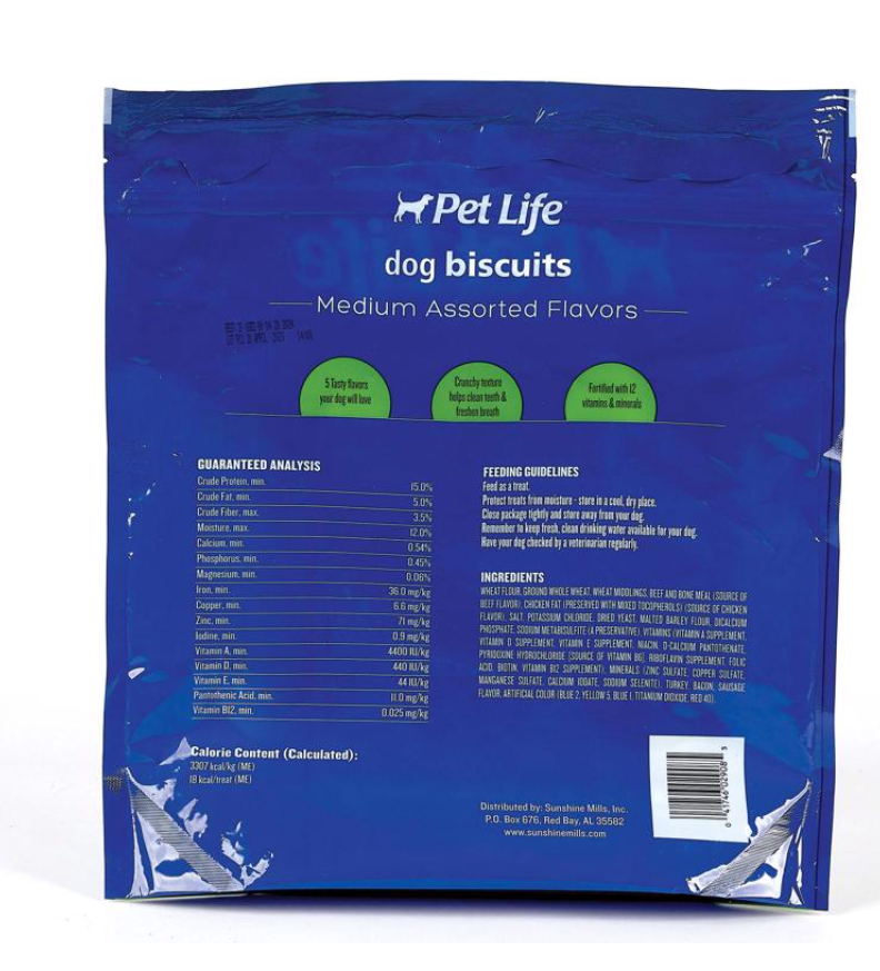 Pet Life Dog Biscuits Medium Assorted