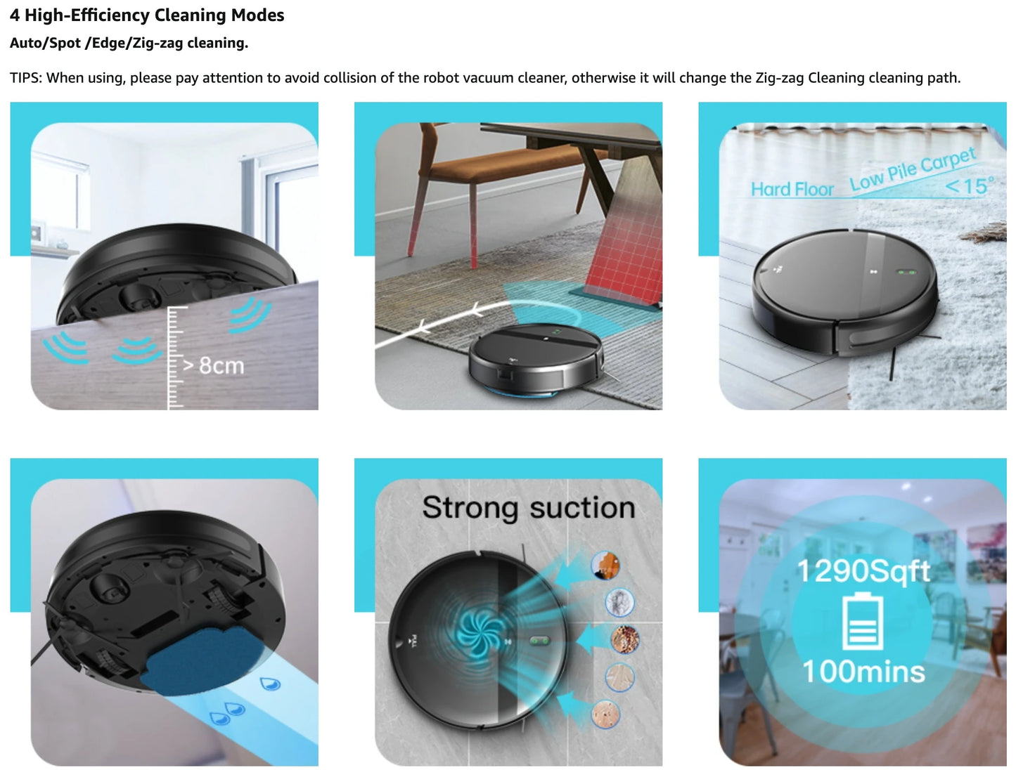 ZCWA Robot Vacuum Cleaner