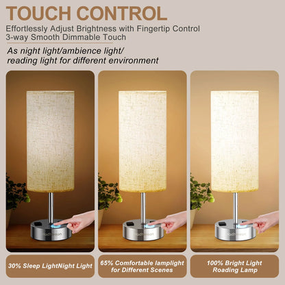 Table Lamp with 3-Way Dimmable Touch