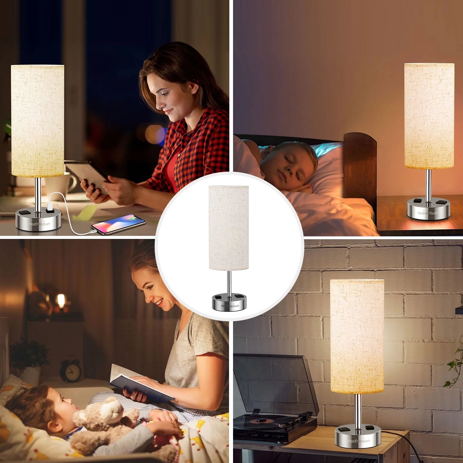 Table Lamp with 3-Way Dimmable Touch