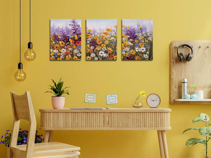 Flower Wall Art Daisy Colorful Canvas