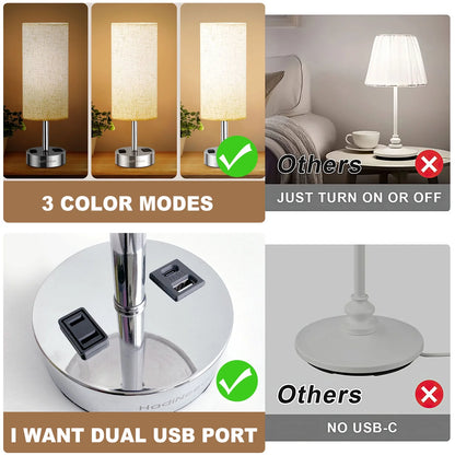 Table Lamp with 3-Way Dimmable Touch